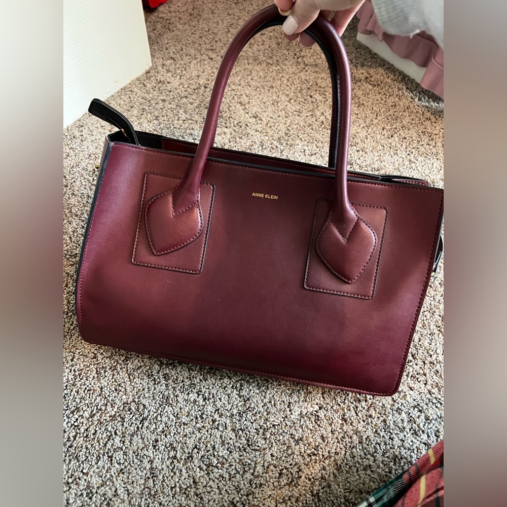 Anne Klein Deep Red Satchel